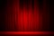 Red curtain stage studio background.