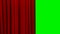 Red curtain transition. Green screen included.