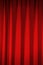 Red curtains in theater