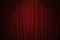 Red curtains in theatre background. 3D rendered illustration