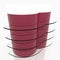 Red curve glass shelves
