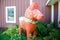 Red Dala Horse wooden statue symbolizes the Swedish and Norwegian culture of the small Minnesota town