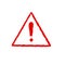 Red Danger sign. Exclamation mark in a triangle. Attention and caution