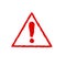 Red Danger sign. Exclamation mark in a triangle. Attention and caution