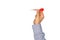 red dart in a man\'s hand is pointing towards the wall