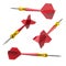 Red darts arrows 3d illustration isolated