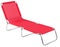 Red deckchair isolated