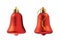 Red decoration bell isolated