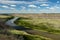 Red Deer River Valley at Drumheller in Alberta Canada