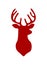 Red deer silhouette vector drawing