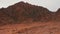 Red desert landscape of Sinai Mountains