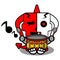 red devil bone drum mascot