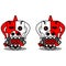 red devil bone mascot open and close