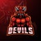 Red devil mascot logo design