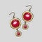 Red Diamond Brilliant Earrings Beautiful Accessory