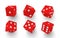 Red dice set  luck and gambling symbol