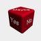 Red dice with your choice (yes, no, maybe)