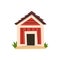 Red doghouse vector Illustration on a white background