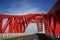 Red domed steel bridge