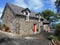 Red door on Front of Converted Barn Guest house in Ireland 2