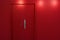 Red door in wall