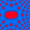 Red Dot Blob Blue Background Abstract Shades Shapes and Blurs