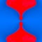 Red Dot Blob Blue Background Abstract Shades Shapes and Blurs