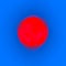 Red Dot Blob Blue Background Abstract Shades Shapes and Blurs