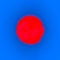 Red Dot Blob Blue Background Abstract Shades Shapes and Blurs