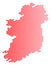 Red Dot Ireland Countries Map