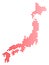 Red Dot Japan Map