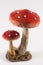 Red dotted mushroom decoration