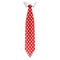 Red dotted tie icon, realistic style