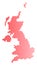 Red Dotted United Kingdom Map