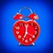 Red double bell alarm clock
