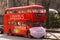 Red double bus at the quarantine