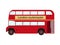 Red double decker bus symbol of London - vector illustration