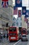 Red double decker buses, London