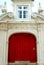 Red double doors