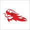 Red dragon emblem illustration