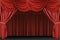 Red Draped Stage Curtains