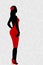 Red dress woman silhouette