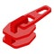 Red dress zipper pull icon, isometric style