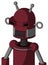 Red Droid With Dome Head And Dark Tooth Mouth And Angry Eyes And Double Antenna