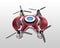 Red drone, a quadrocopter for racing on the ground