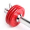 Red dumbbell plates