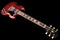Red Electric Mahogany Guitar, body, neck, curves, pickups, vintage strings