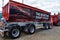 Red, elegant looking dump truck