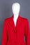 Red elegant women blazer on mannequin.
