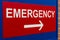 Red Emergency Entrance Sign for a Local Hospital XVIII